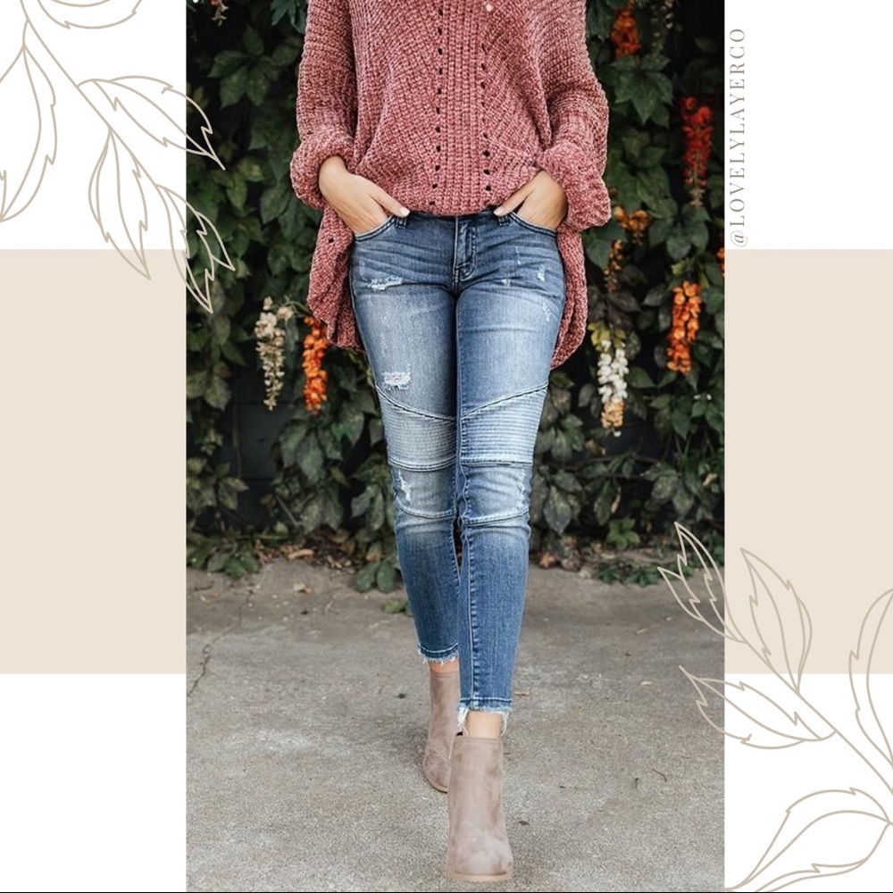 KanCan Distressed Moto Jeans Size 27